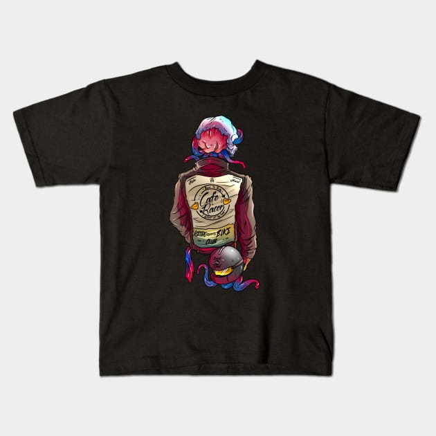 cafe racer biker Kids T-Shirt by cesarmora456